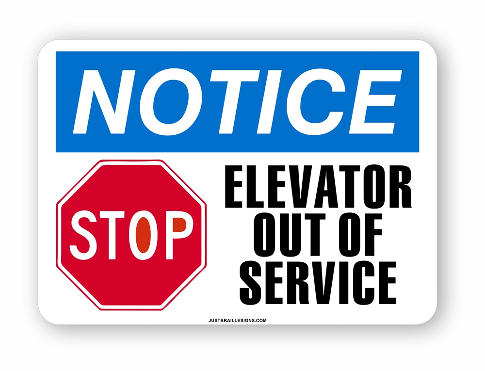 elevator out of service notice 